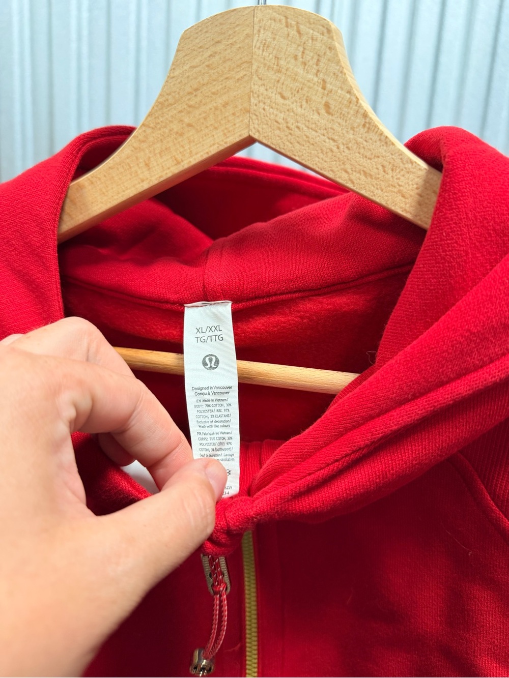 NWT Lululemon Lunar New Year Scuba Oversized Half-Zip Hoodie - XL/XXL - Dark Red - Picture 3 of 5